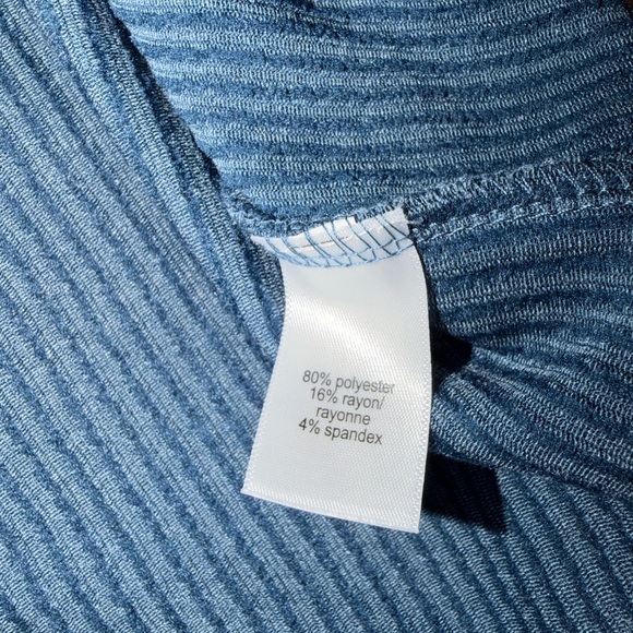 Maurices Colorblock Ribbed Knit Tee – Blue, Red & White | Size L - Picture 4 of 4